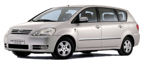 2D коврики EVA в салон  на Toyota Avensis Verso I, левый руль (2001-2009)