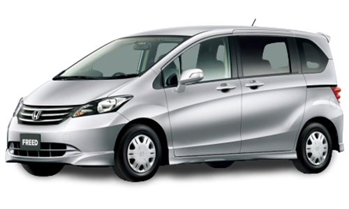 2D коврики EVA в салон и багажник  на Honda Freed I Hybrid, правый руль, с диваном на 2-ом ряду (2008-2016)