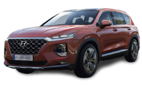 2D коврики EVA в салон и багажник  на Hyundai Santa Fe IV 7 мест (2018-2021)